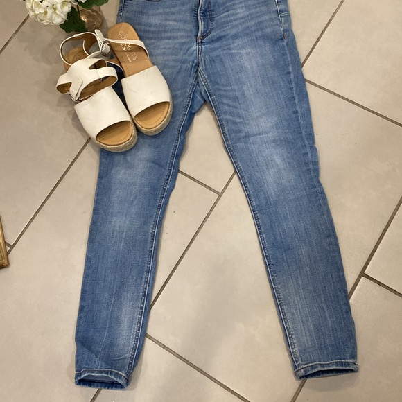 Express Jeans denim perfect lift + Stretch ankle legging high-rise size 8 - Picture 5 of 9